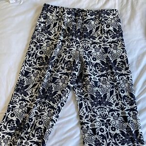 Linen Tropical Print Pants